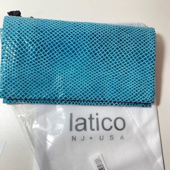 Latico Leather Gio Wallet Turquoise Brand NEW - Picture 2 of 5